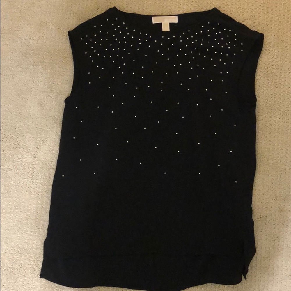 michael kors sleeveless black top